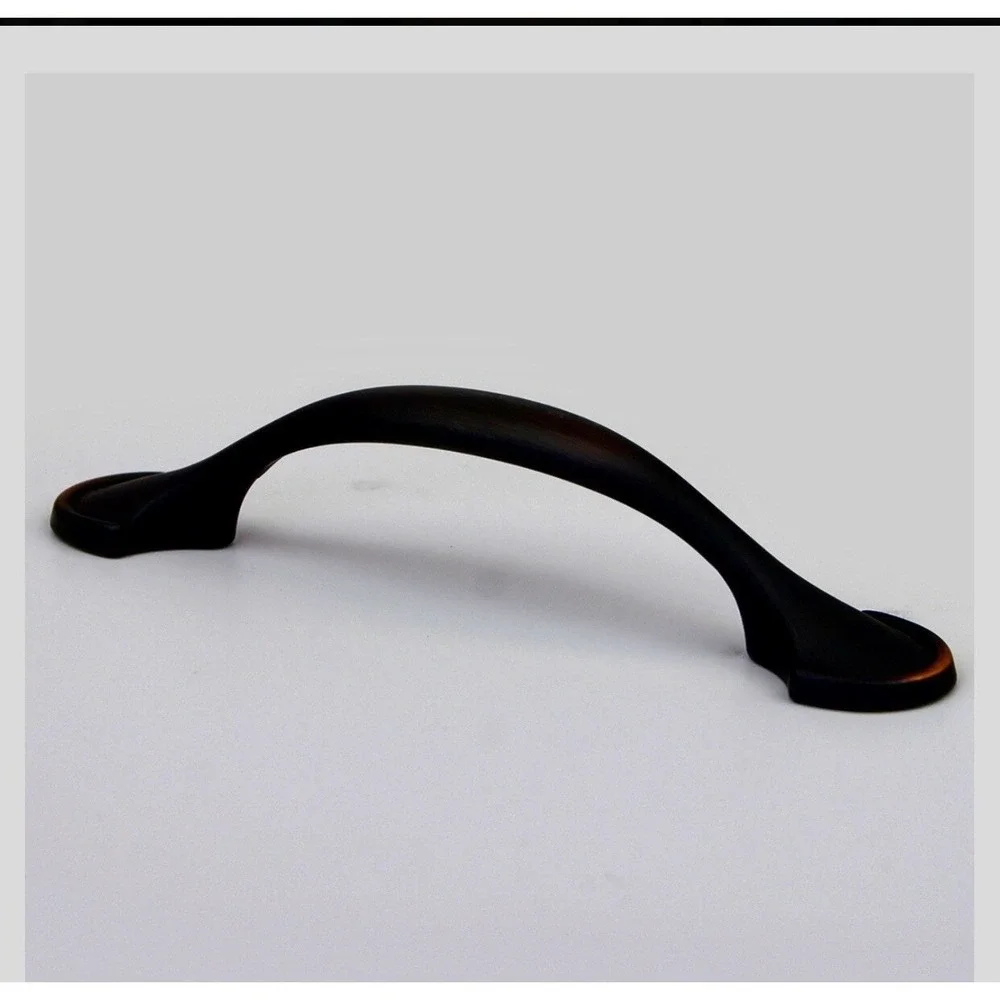 [4x] Bronze Half Round Foot Cabinet Pulls 3-In. With Screws‎